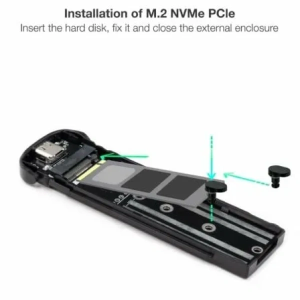 Caja Externa para Disco SSD M.2 NVMe TooQ TQE-2201B/ USB 3.1 Gen2/ Sin tornillos - Imagen 3
