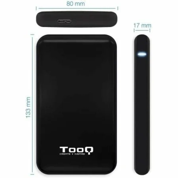 Caja Externa para Disco Duro de 2.5" TooQ TQE-2528B/ USB 3.1/ Sin tornillos - Imagen 3