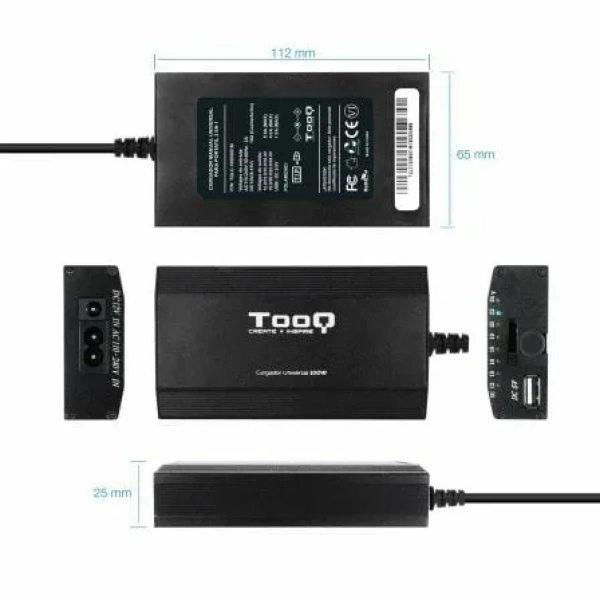 Cargador de Portátil TooQ TQLC-100BS01M/ 100W/ Manual/ 12 Conectores/ Voltaje 12-24V/ 1 USB - Imagen 3