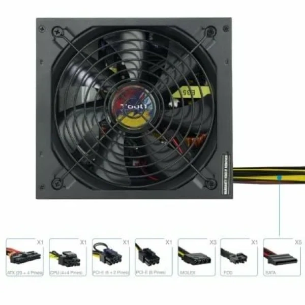 Fuente de Alimentación TooQ TQAPOLO-650SP/ 650W/ Ventilador 14cm - Imagen 2