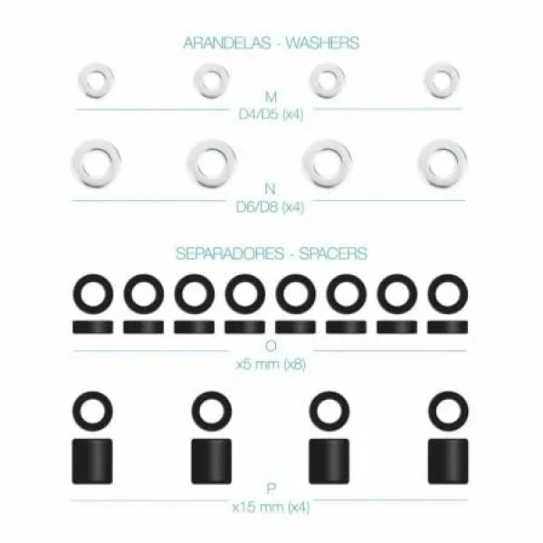 Kit de Montaje Universal TooQ SSK4820 para pantallas con Tornillería - Imagen 2