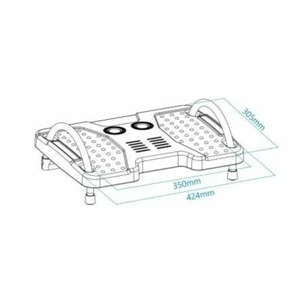 Reposapiés Ajustable/ Inclinable TooQ TQFR0601-G/ 424 x 305 x 145 mm - Imagen 3