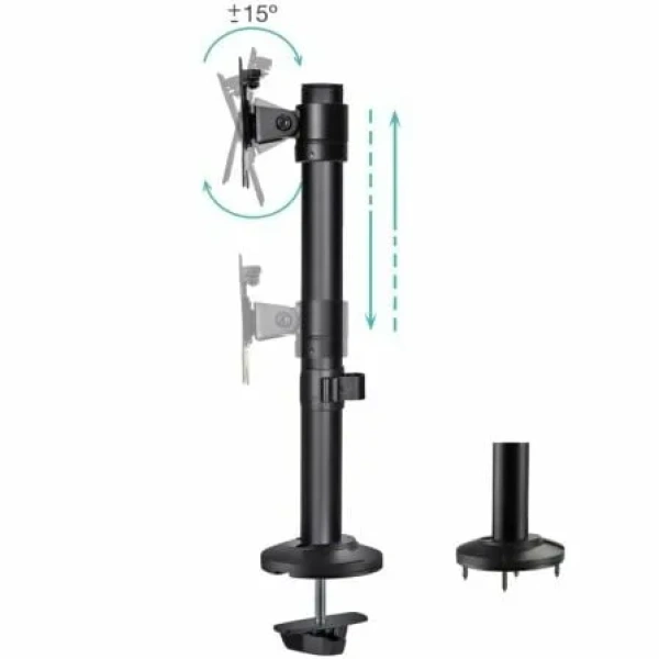 Soporte de Mesa para Monitor TooQ DB1131TN-B/ Giratorio/ Inclinable/ hasta 8kg - Imagen 2