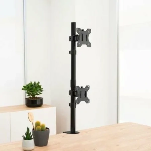 Soporte de Mesa para 2 Monitores TooQ DB1233TNV-B/ Giratorio/ Inclinable/ hasta 8kg - Imagen 3