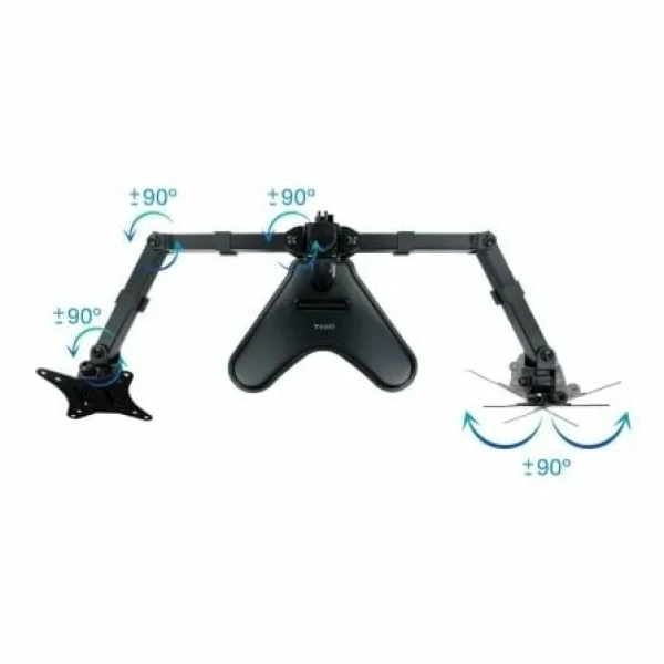 Soporte de Sobremesa para 2 Monitores TooQ DB1702TN-B/ Giratorio/ Inclinable/ hasta 9kg - Imagen 3