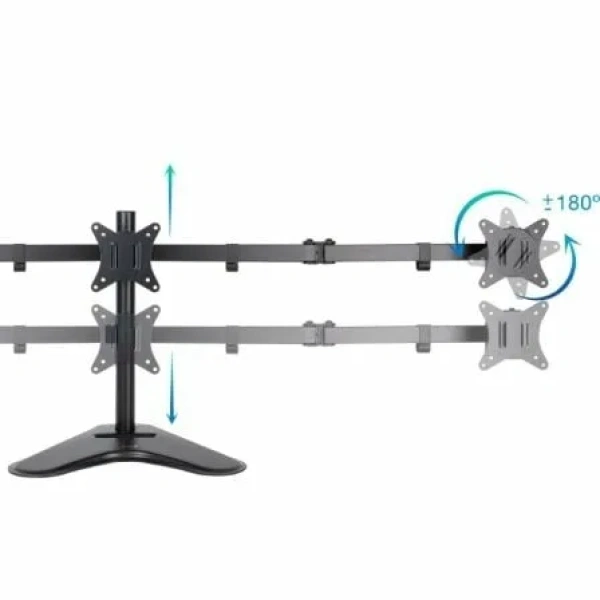 Soporte de Sobremesa para 3 Monitores TooQ DB1704TN-B/ Giratorio/ Inclinable/ hasta 7kg - Imagen 3