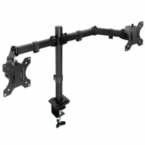 Soporte de Mesa para 2 Monitores TooQ DB1802TN-B/ Giratorio/ Inclinable/ hasta 8kg