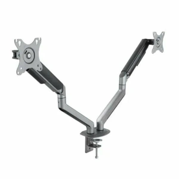 Soporte de Mesa para 2 Monitores TooQ DB4132TNR-G/ Giratorio/ Inclinable/ hasta 9kg