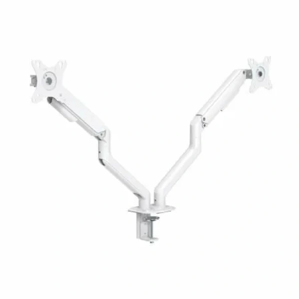 Soporte de Mesa para 2 Monitores TooQ DB4132TNR-W/ Giratorio/ Inclinable/ hasta 9kg