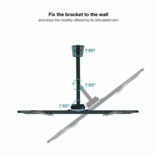 Soporte de Pared Giratorio/ Inclinable/ Nivelable TooQ LP7863TN-B para TV de 37-70"/ hasta 35kg - Imagen 3