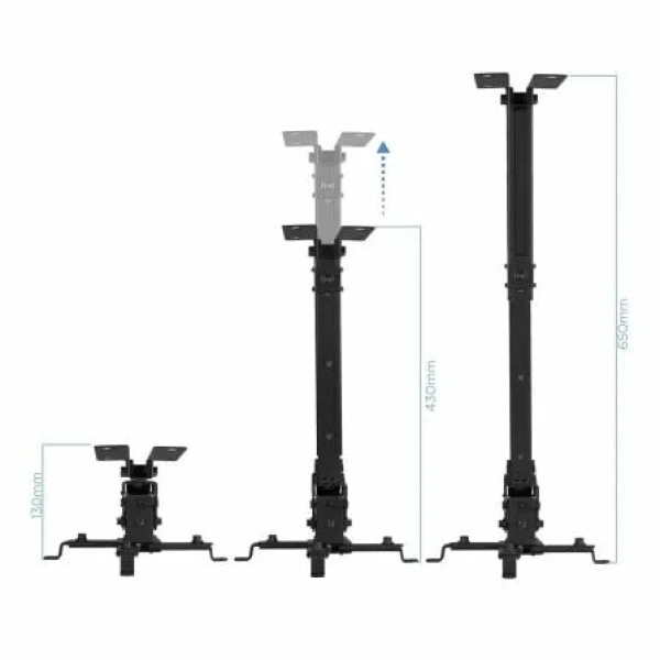Soporte de Techo para Proyector TooQ PJ2012T-B/ Inclinable/ hasta 20kg - Imagen 2