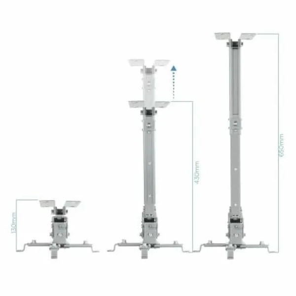 Soporte de Techo para Proyector TooQ PJ2012T-S/ Inclinable-Nivelable/ hasta 20kg - Imagen 2