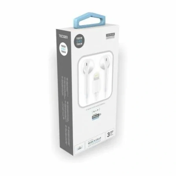 Auriculares Intrauditivos Tech One Tech earTECH HIP TEC1201/ con Micrófono/ Lightning/ Blancos - Imagen 3