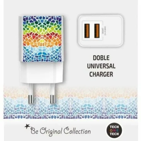 Cargador de Pared Tech One Tech Gaudi/ 2xUSB/ 12W/ Blanco - Imagen 2