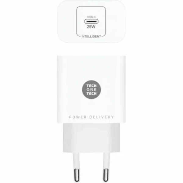 Cargador de Pared Tech One Tech TEC2264/ 1xUSB Tipo-C/ 25W/ Blanco - Imagen 2