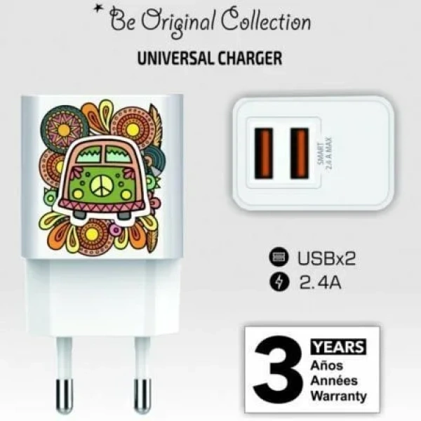 Cargador de Pared Tech One Tech Green Camper TEC2503/ 2xUSB/ 12W - Imagen 2