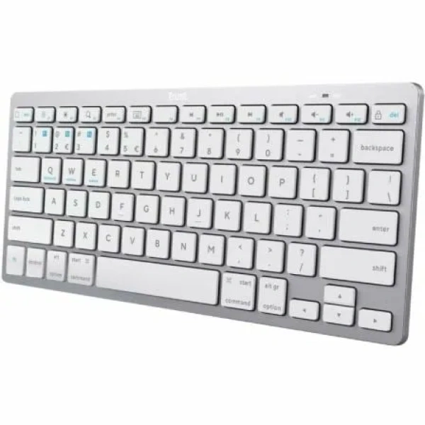 Teclado Compacto Inalámbrico por Bluetooth Trust 24654/ Plata