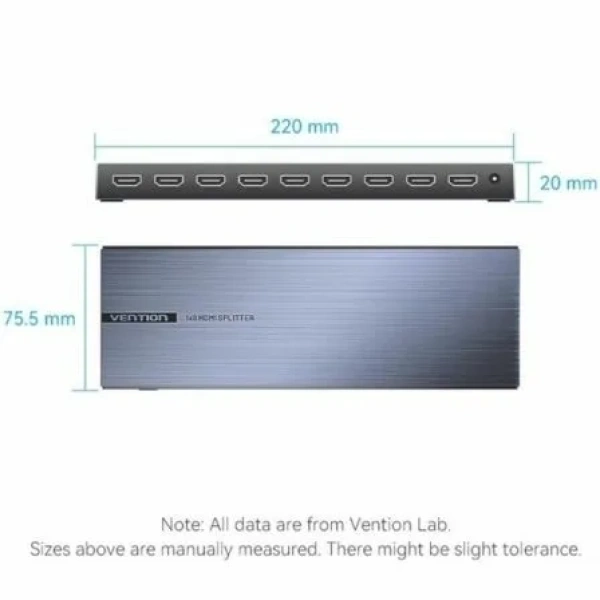 Splitter HDMI 8 en 1 Vention AKQB0-EU/ 8xHDMI - Imagen 2