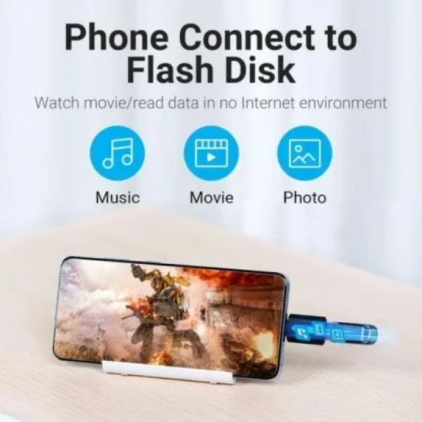 Adaptador USB 3.0 Vention CDUB0/ USB Tipo-C Macho - USB Hembra - Imagen 2