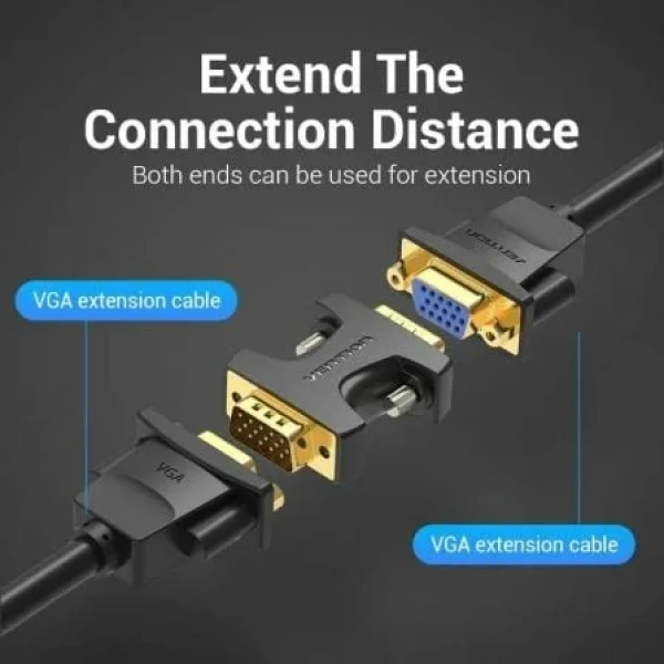 Adaptador Vention DDEB0/ VGA Macho - VGA Macho - Imagen 3