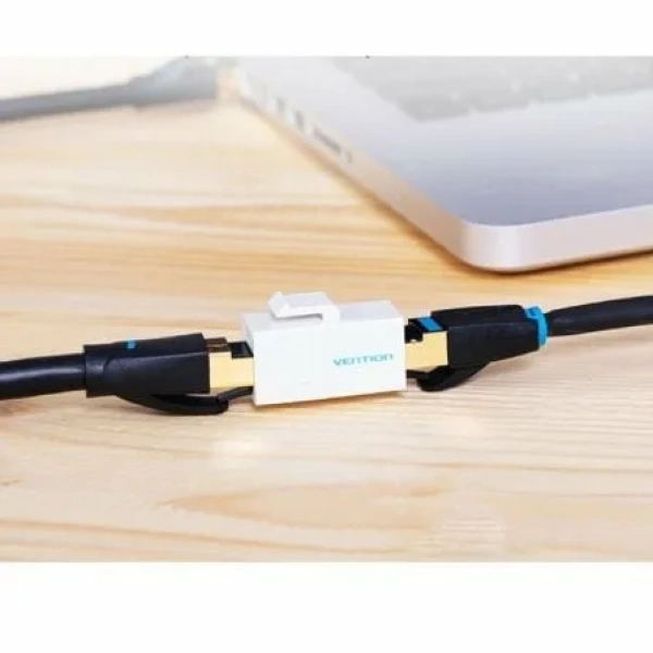 Adaptador Conector RJ45 VDD-B07-W Cat5 UTP/ RJ45 Hembra - RJ45 Hembra/ Blanco - Imagen 2