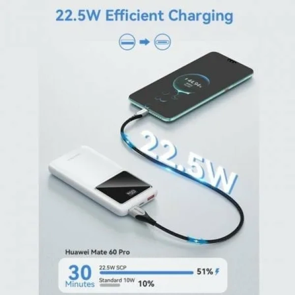 Powerbank 10000mAh Vention FHKB0/ 22.5W/ Negra - Imagen 3
