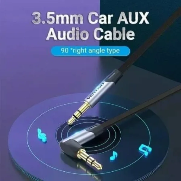 Cable Estéreo Vention BANHH/ Jack 3.5 Macho - Jack 3.5 Macho/ 2m/ Gris - Imagen 3