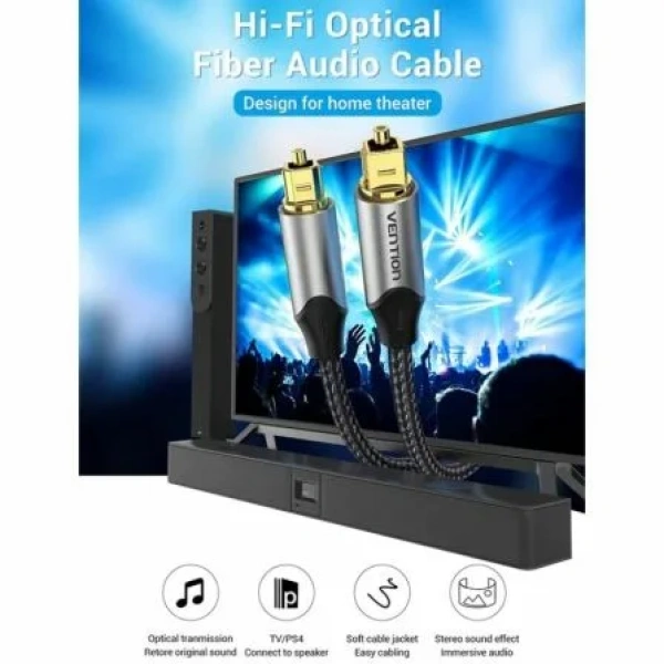 Cable de Audio de Fibra óptica Vention BAVHI/ 3m/ Gris - Imagen 3