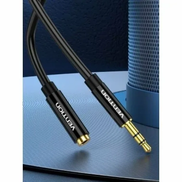 Cable Estéreo Vention BBZBF/ Jack 3.5 Macho - Jack 3.5 Hembra/ 1m/ Negro - Imagen 2