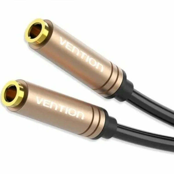 Cable Estéreo Vention BFABY/ Jack 3.5 Hembra - Jack 3.5 Hembra/ 30cm/ Oro Rosado