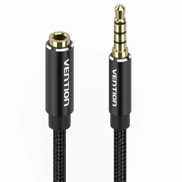 Cable Estéreo Vention BHCBJ/ Jack 3.5 Macho - Jack 3.5 Hembra/ 5m/ Negro - Imagen 2