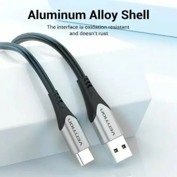 Cable USB 2.0 Tipo-C Vention CODHD/ USB Tipo-C Macho - USB Macho/ Hasta 60W/ 480Mbps/ 50cm/ Gris - Imagen 2