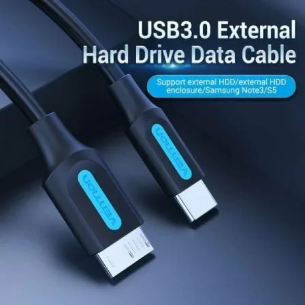 Cable USB 3.0 Vention CQABF/ microUSB Macho - USB Tipo-C Macho/ 5Gbps/ 1m/ Negro - Imagen 2