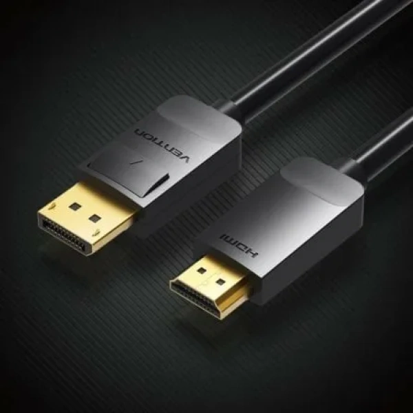 Cable Conversor Vention HADBH/ Displayport Macho - HDMI Macho/ 2m/ Negro - Imagen 3