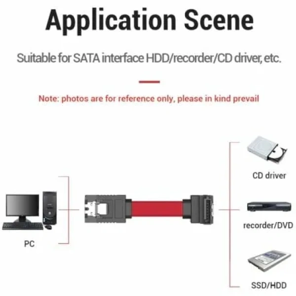Cable SATA Vention KDDRD/ SATA Hembra - SATA Hembra/ 50cm/ Rojo - Imagen 2