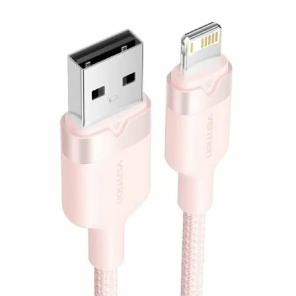 Cable USB Lightning Vention LANBH/ USB Macho - Lightning Macho/ 480Mbps/ 1m/ Rosa - Imagen 2
