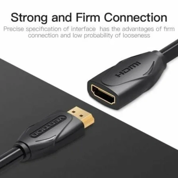 Cable Alargador HDMI Vention VAA-B06-B100/ HDMI Macho - HDMI Hembra/ 1m/ Negro - Imagen 2