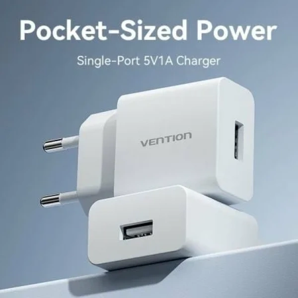 Cargador de Pared Vention PSD15-5W-0501000EU/ 1xUSB/ 5W - Imagen 2