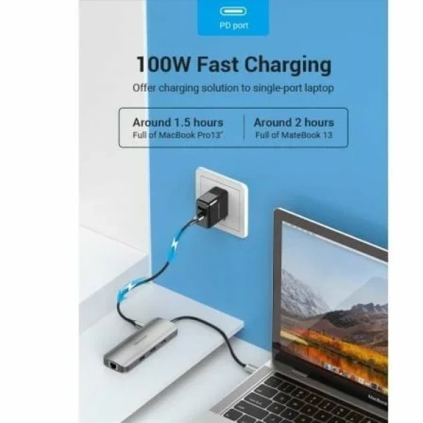 Docking USB Tipo-C Vention TOLHB/ 1xHDMI/ 3xUSB/ 1xUSB Tipo-C PD/ 1xRJ45/ 1xLector Tarjetas SD/ 1x MicroSD/ Jack 3.5/ Gris - Imagen 3