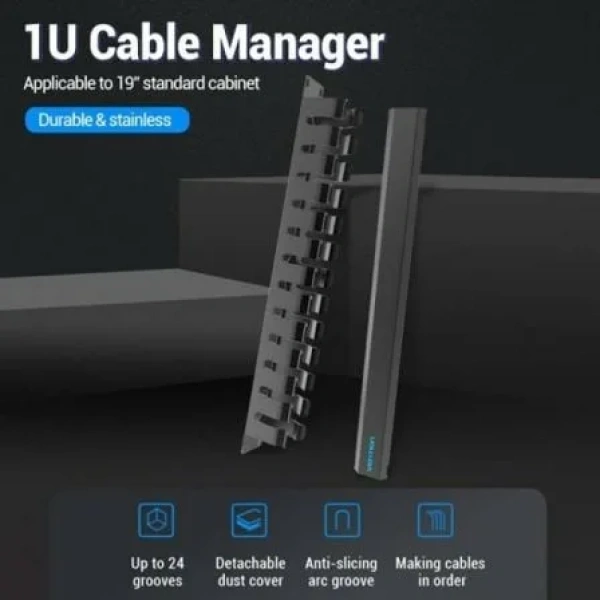 Organizador de Cables de Red Vention KHAB0/ 24 Puertos - Imagen 3