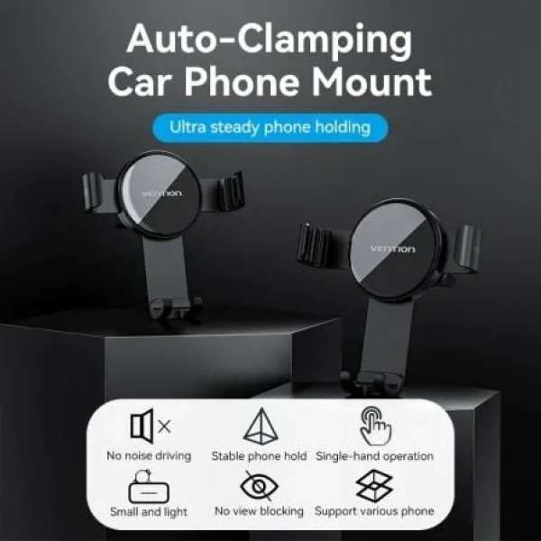 Soporte de Smartphone para Coche Vention KCSB0/ Negro - Imagen 2
