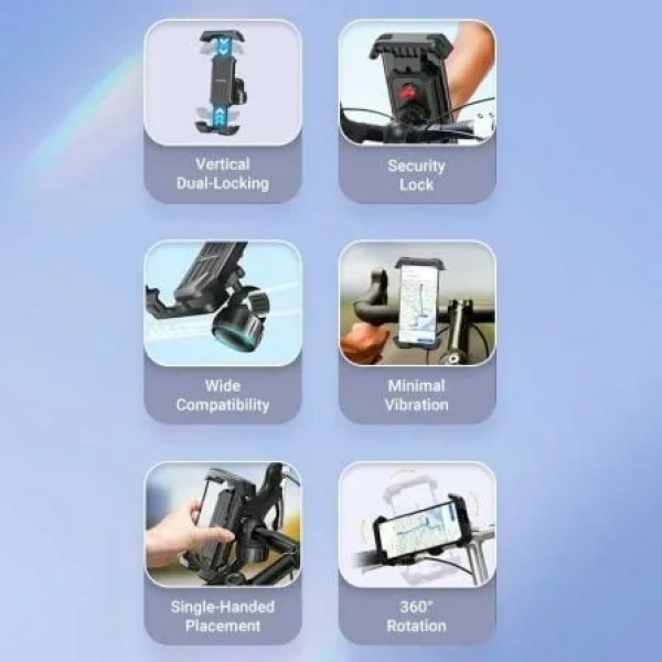 Soporte de Smartphone para Bici Vention KSFB0/ Negro - Imagen 3