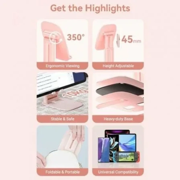 Soporte para Smartphone/Tablet Vention KSGP0/ Rosa - Imagen 3