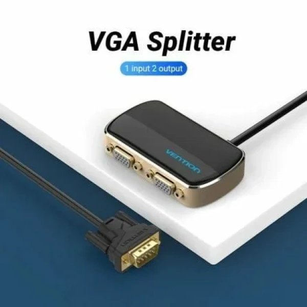 Divisor VGA con Alimentación Externa Vention DBABF/ VGA Macho/ 2x VGA Hembra/ 1m/ Negro - Imagen 3