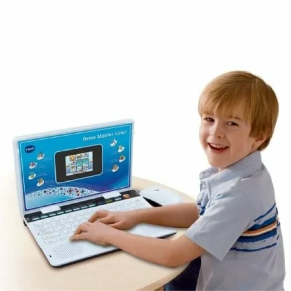 Portátil Infantil VTech Genio Máster Color Bilingüe/ Azul - Imagen 2