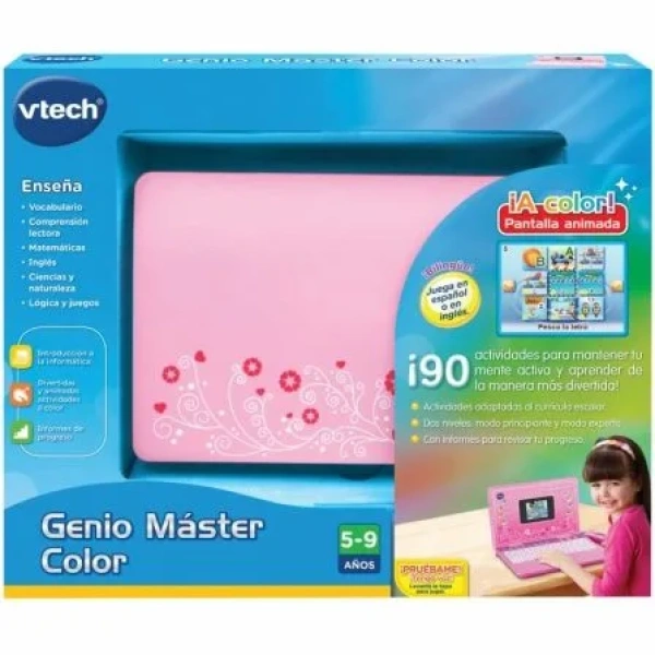Portátil Infantil VTech Genio Máster Color Bilingüe/ Rosa - Imagen 3