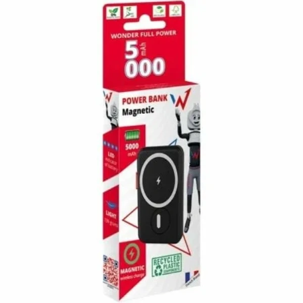 Powerbank 5000mAh Wonder WX5MAG/ 20W/ Negra - Imagen 3