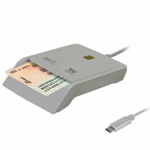 Lector de DNI y Tarjetas Woxter PE26-198/ Blanco/ USB 2.0