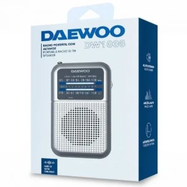 Radio Portátil Daewoo DW1008/ Plata - Imagen 2