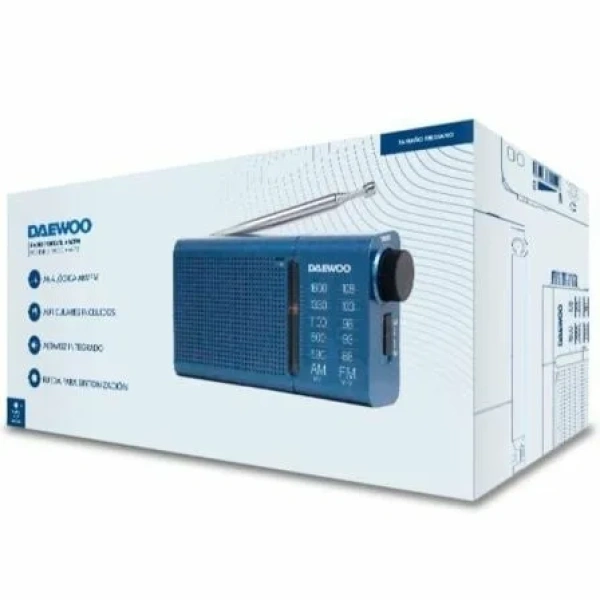 Radio Portátil Daewoo DW1036/ a Pilas/ Azul - Imagen 2